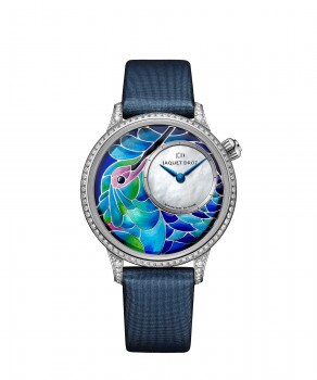 Jaquet Droz, Petite Heure Minute Smalta Clara Humming Bird, J005504501, Front
