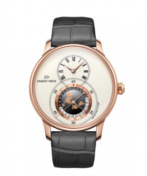 Jaquet Droz, Grande Seconde Dual Time Ivory Enamel, J016033201, Front
