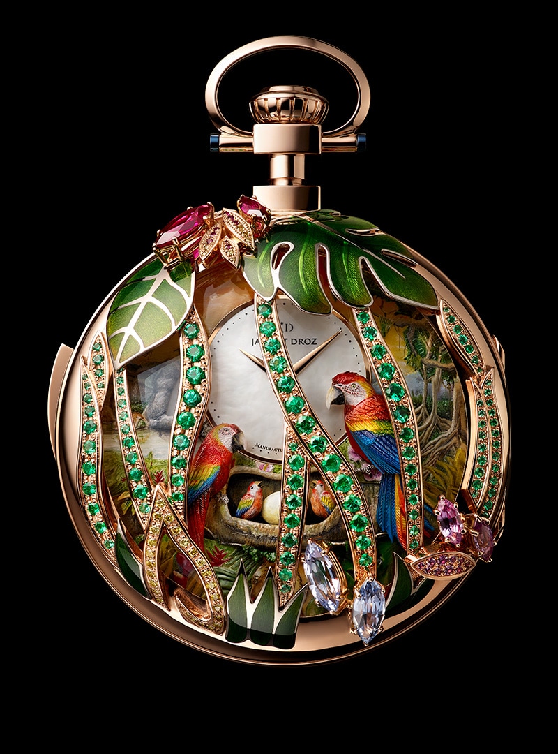 Parrot Repeater Pocket Watch